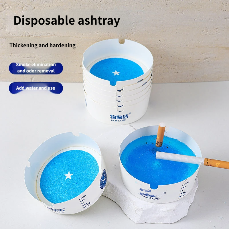 Disposable effervescent ashtrays