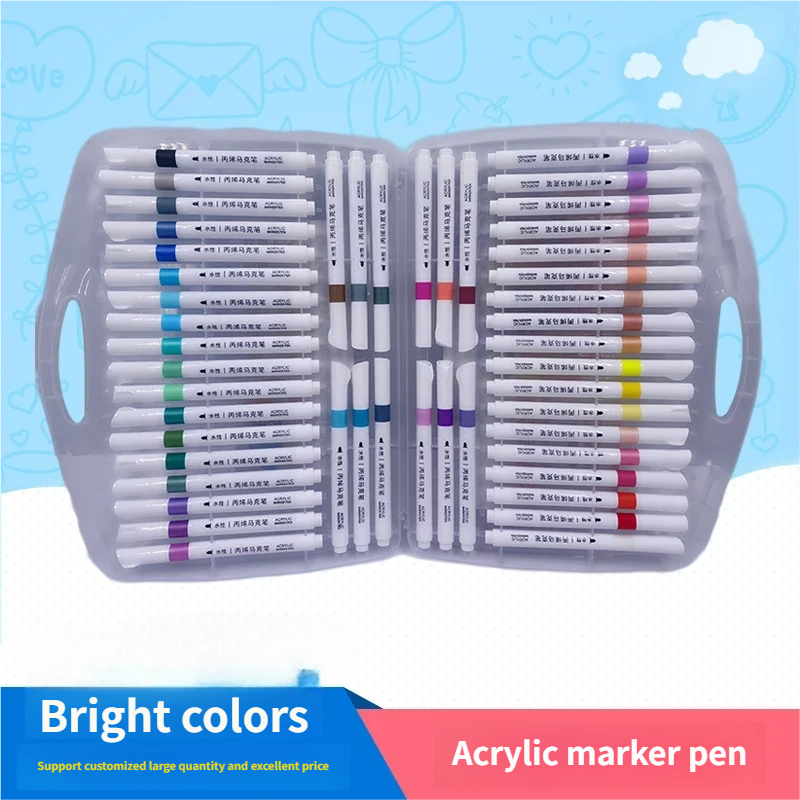 12/24-colour acrylic marker pens