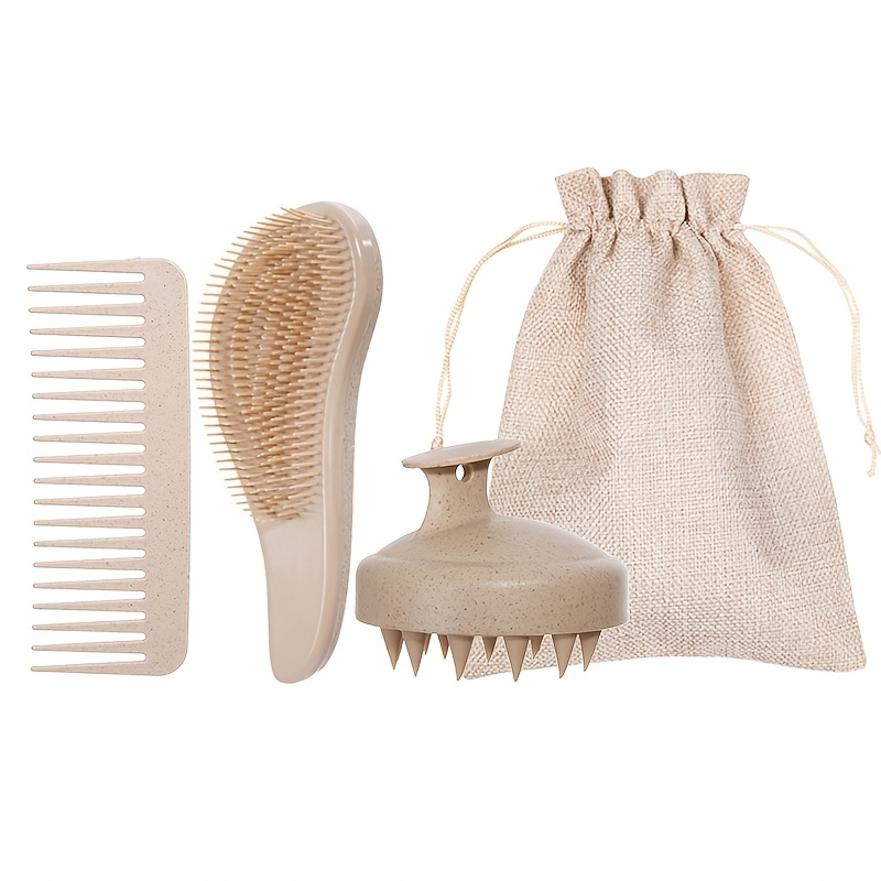 4pcs Wheat Straw Hair Care Set