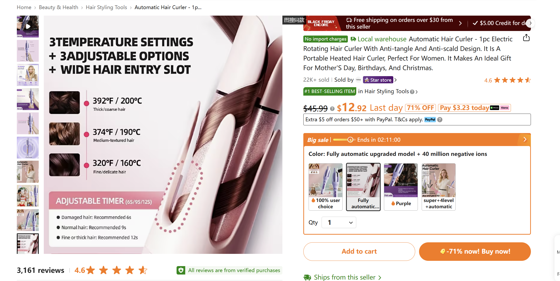 Automatic Hair Curler