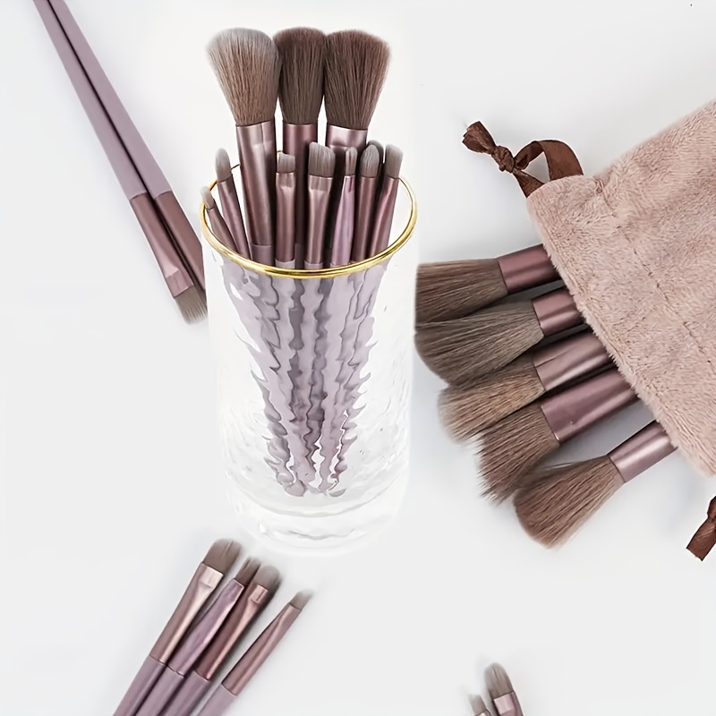 Complete Makeup Brush Set Containing 13pcs with Soft Brushes