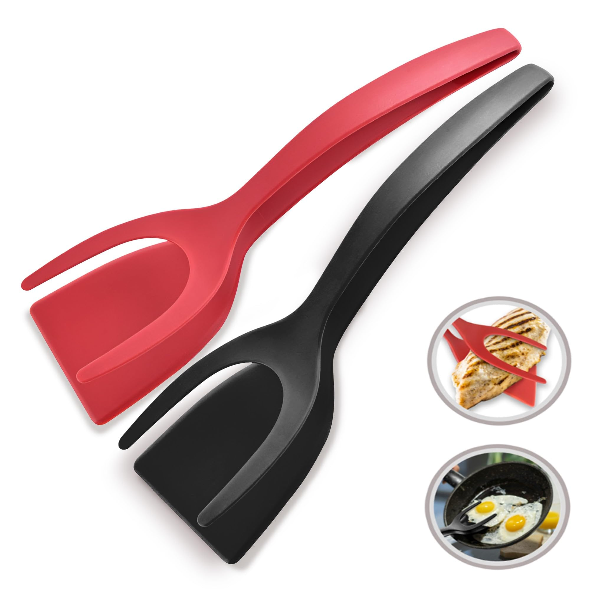 Two-in-one fish spatula and tongs