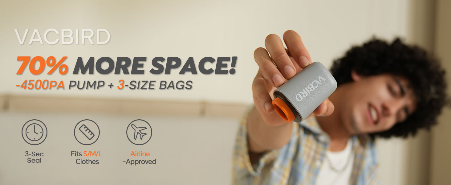 Rechargeable Wireless Pump Travel Storage Bags Set