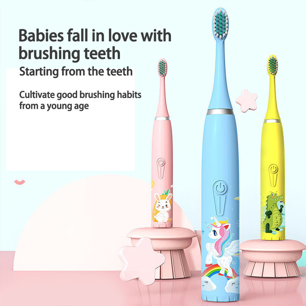 Children's dry battery electric toothbrush