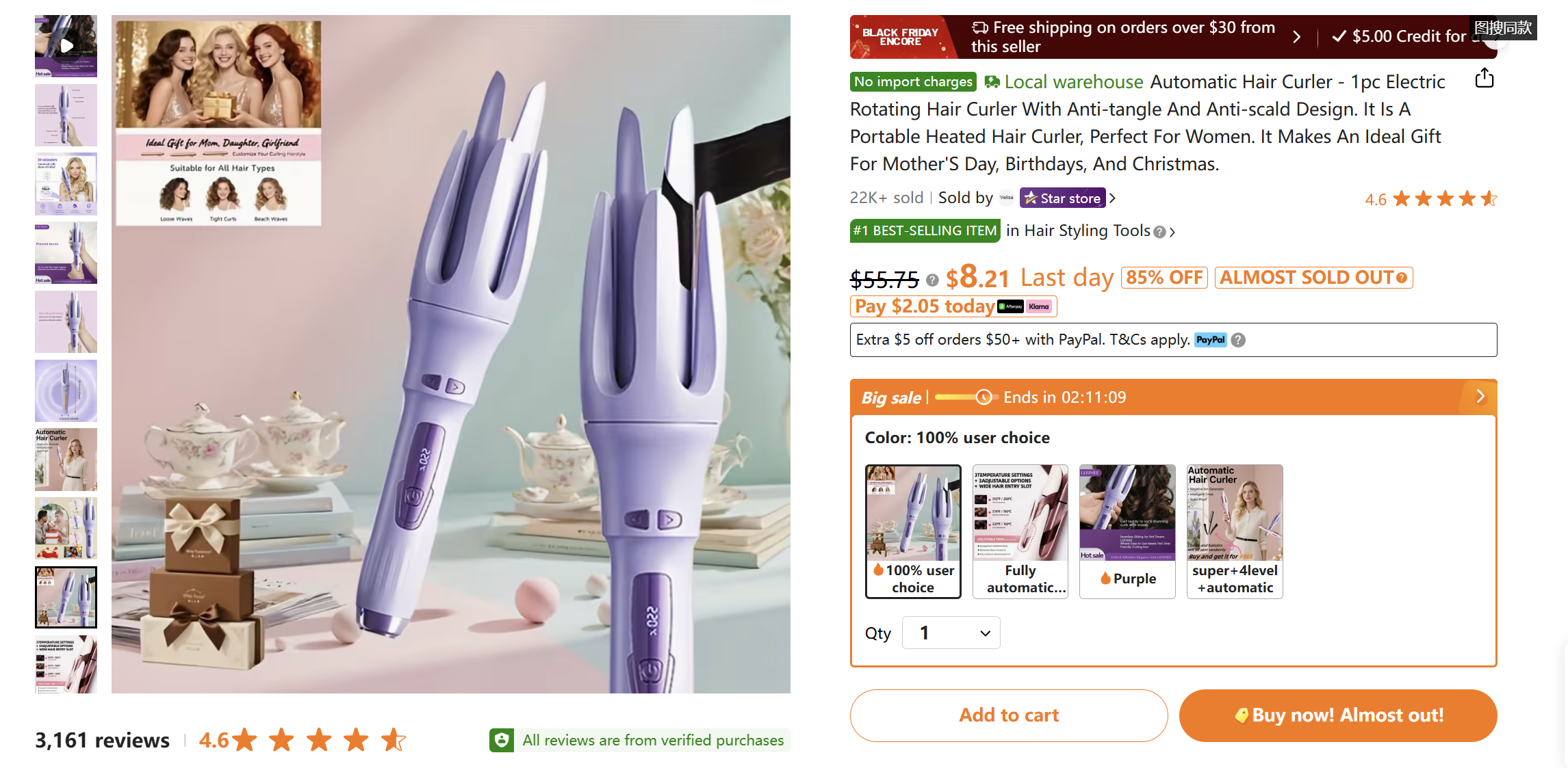 Automatic Hair Curler