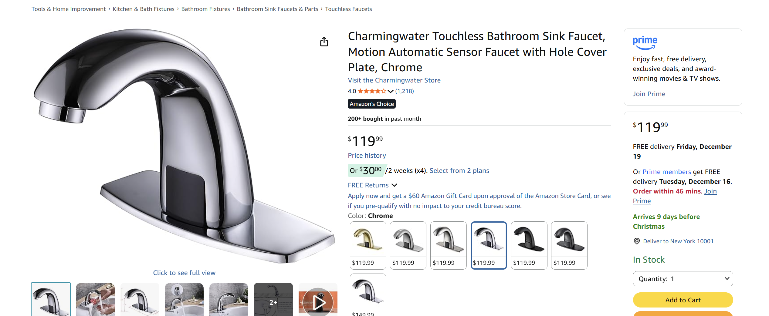 Automatic induction faucet