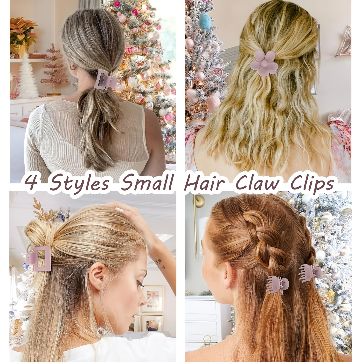 12 Set Small Claw Clips for Thin Thick Hair