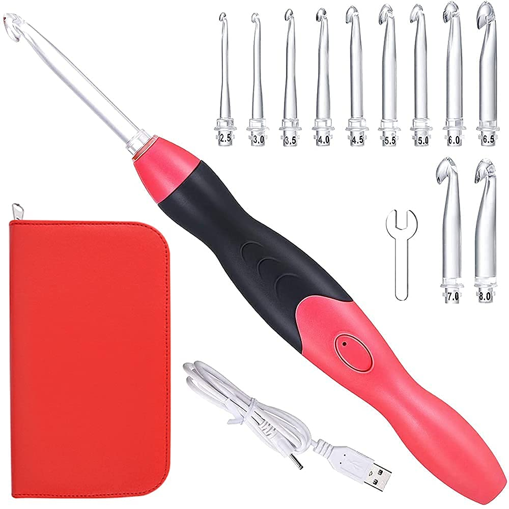 Glow crochet set crochet DIY material pack 11 in 1 USB charging