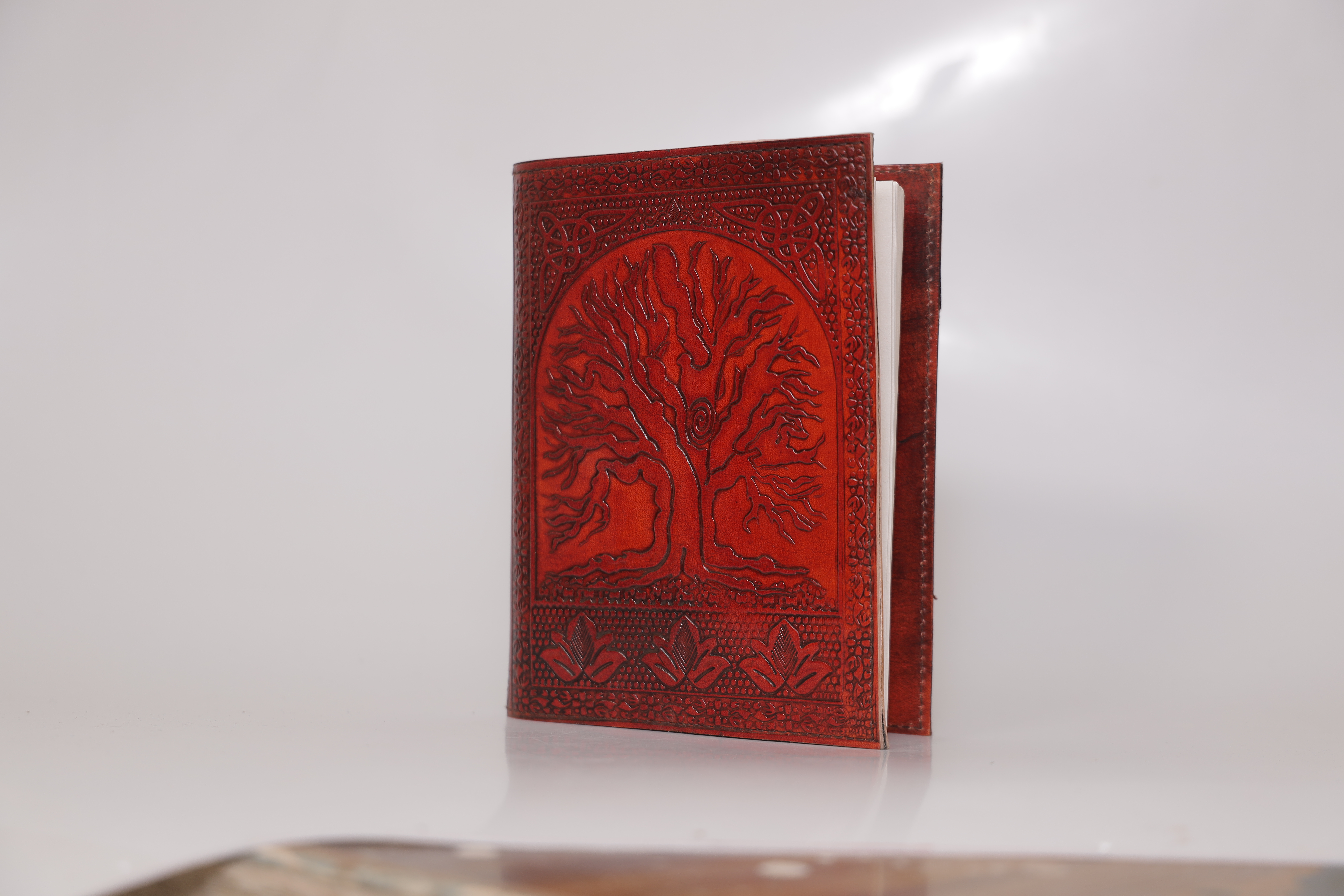 Handcrafted Leather Journal life of tree 
