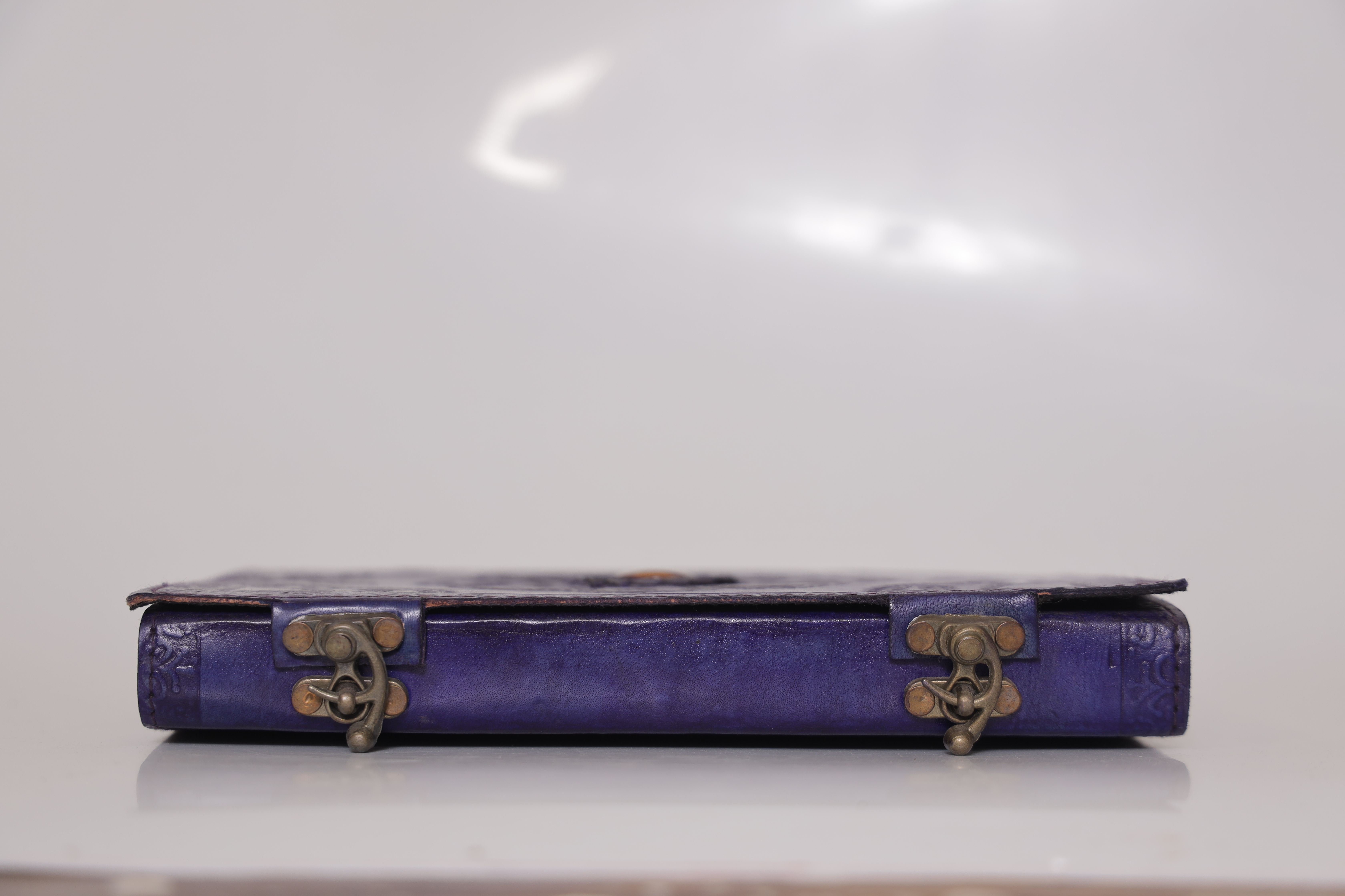 Handcrafted Leather Journal tiger eye Stone 