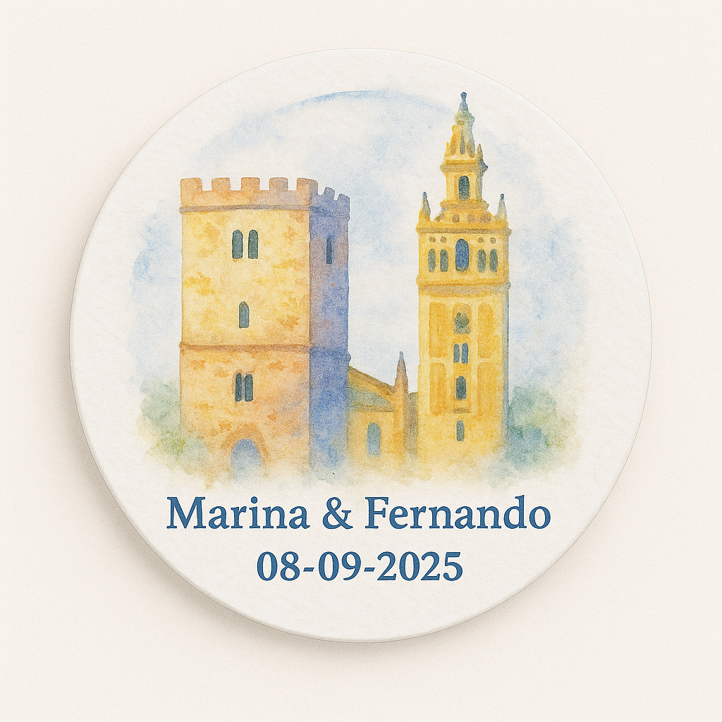 Posavasos personalizado madera COLOR