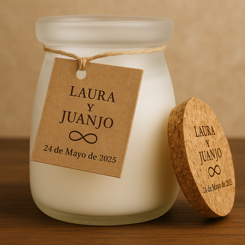 Vela personalizada para boda