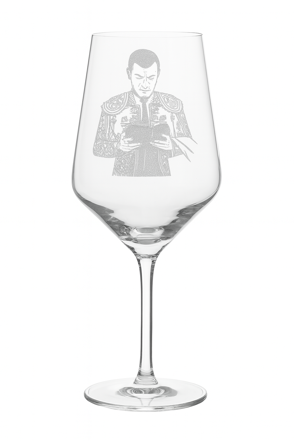 Copa de vino grabada