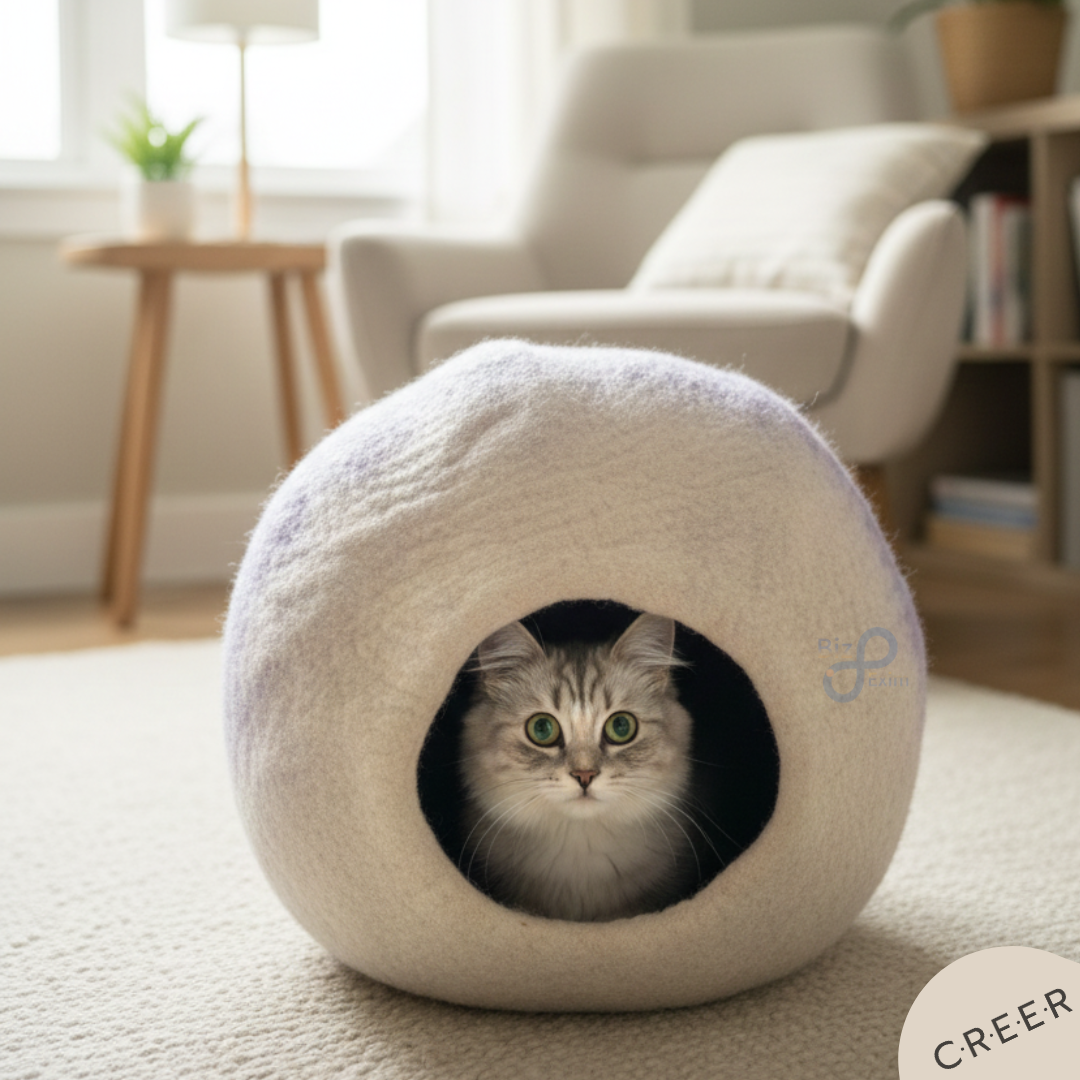 Cozy Felt Cat Cave