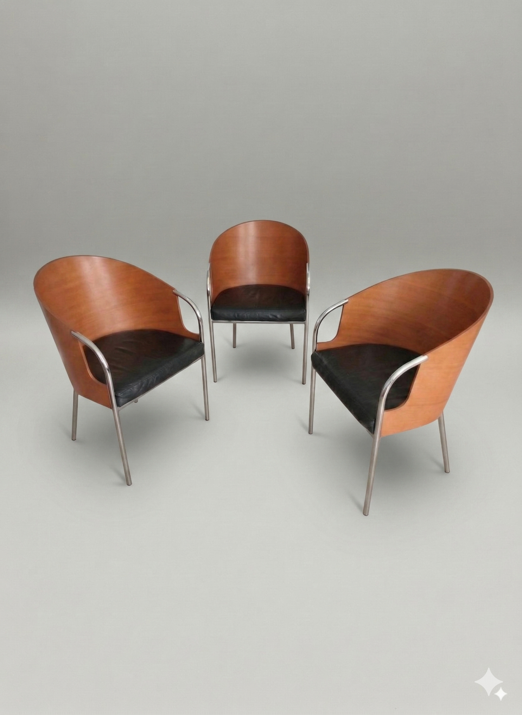 Chaise / fauteuil Calligaris vintage – bois courbé chrome