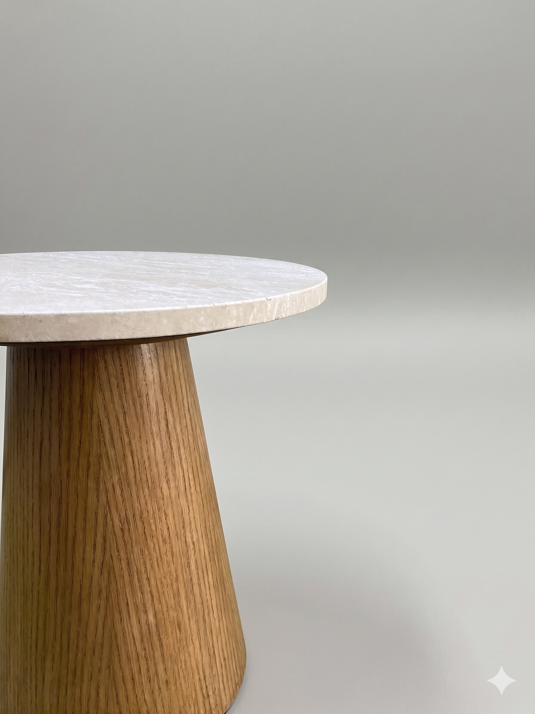 Table d’appoint AVILA NV Gallery travertin & noyer