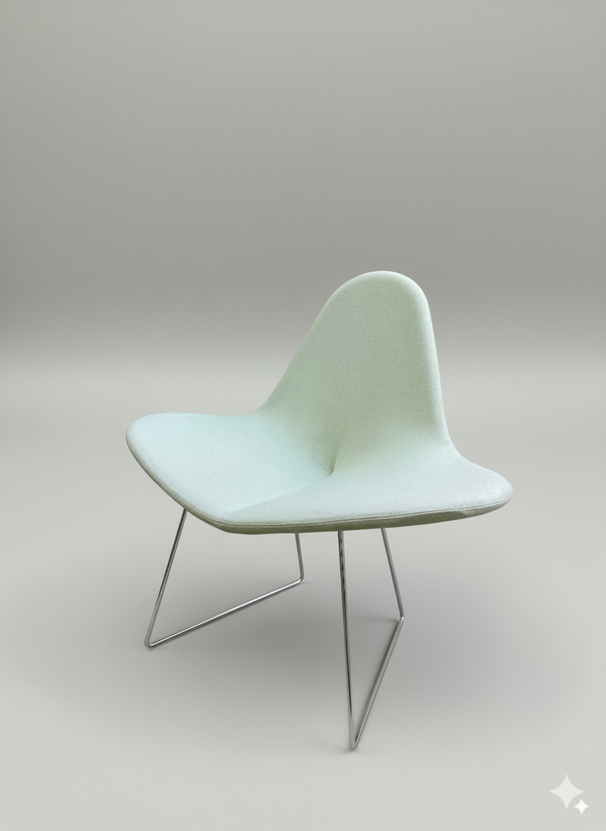 Fauteuil Pétale par Materia – design contemporain – vert d’eau