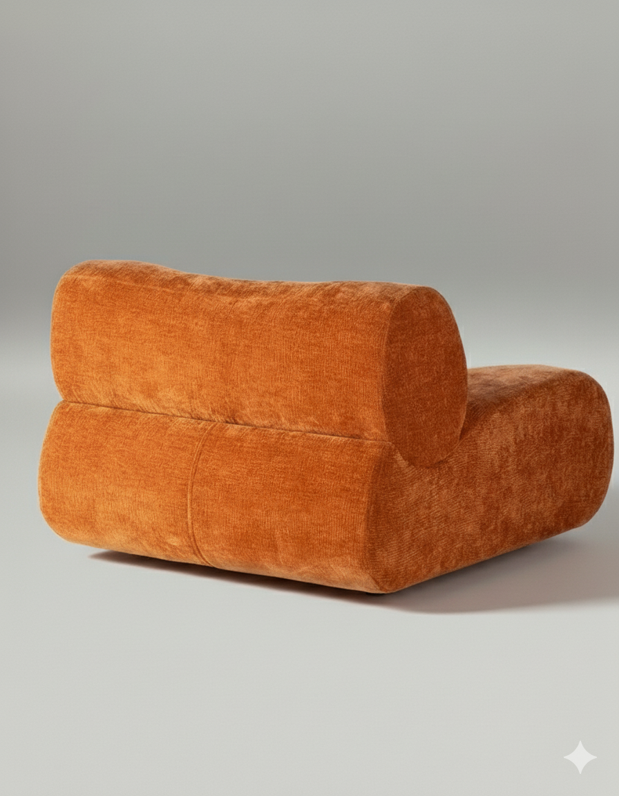 Fauteuil / Banquette modulable design orange