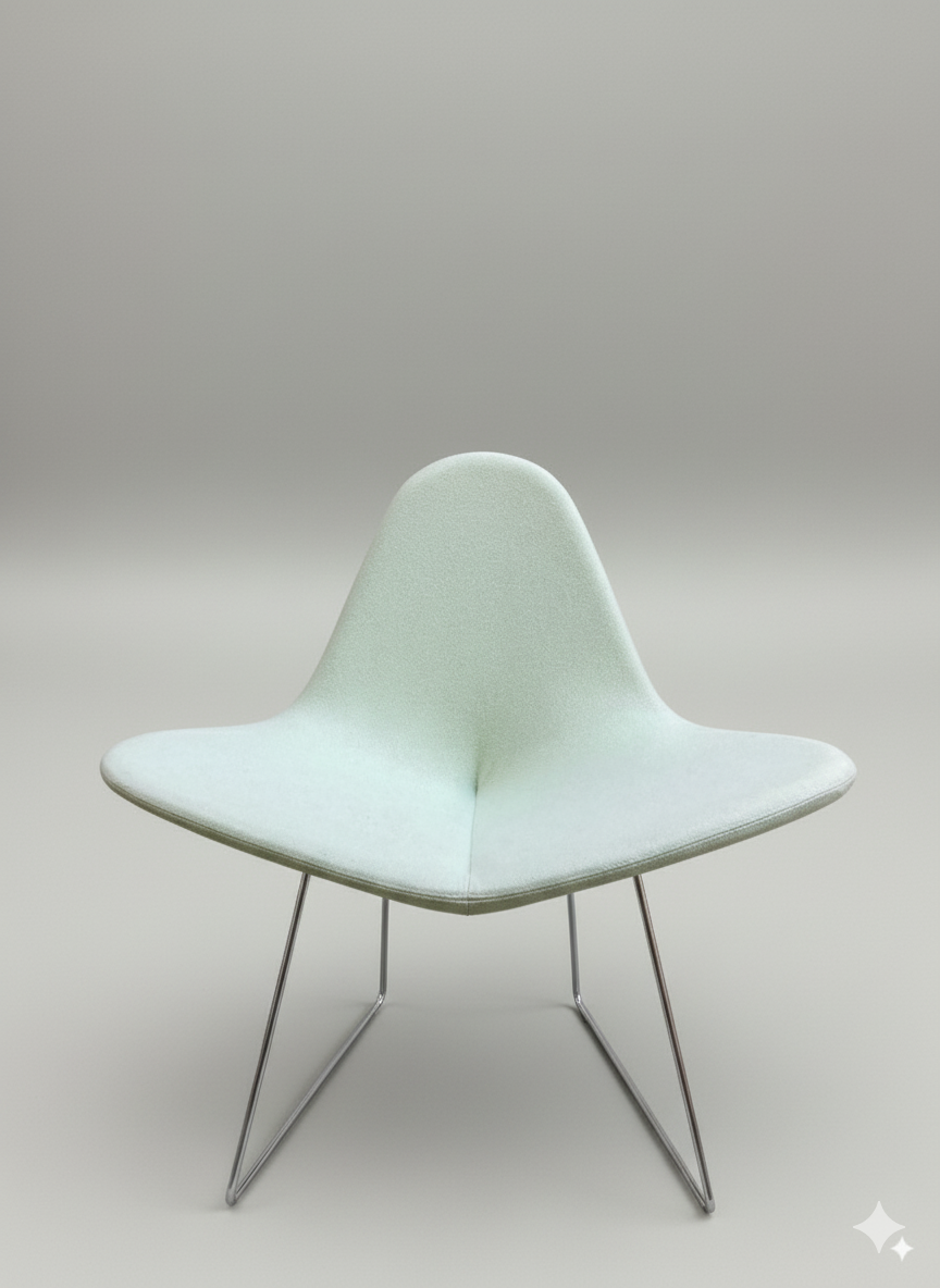 Fauteuil Pétale par Materia – design contemporain – vert d’eau