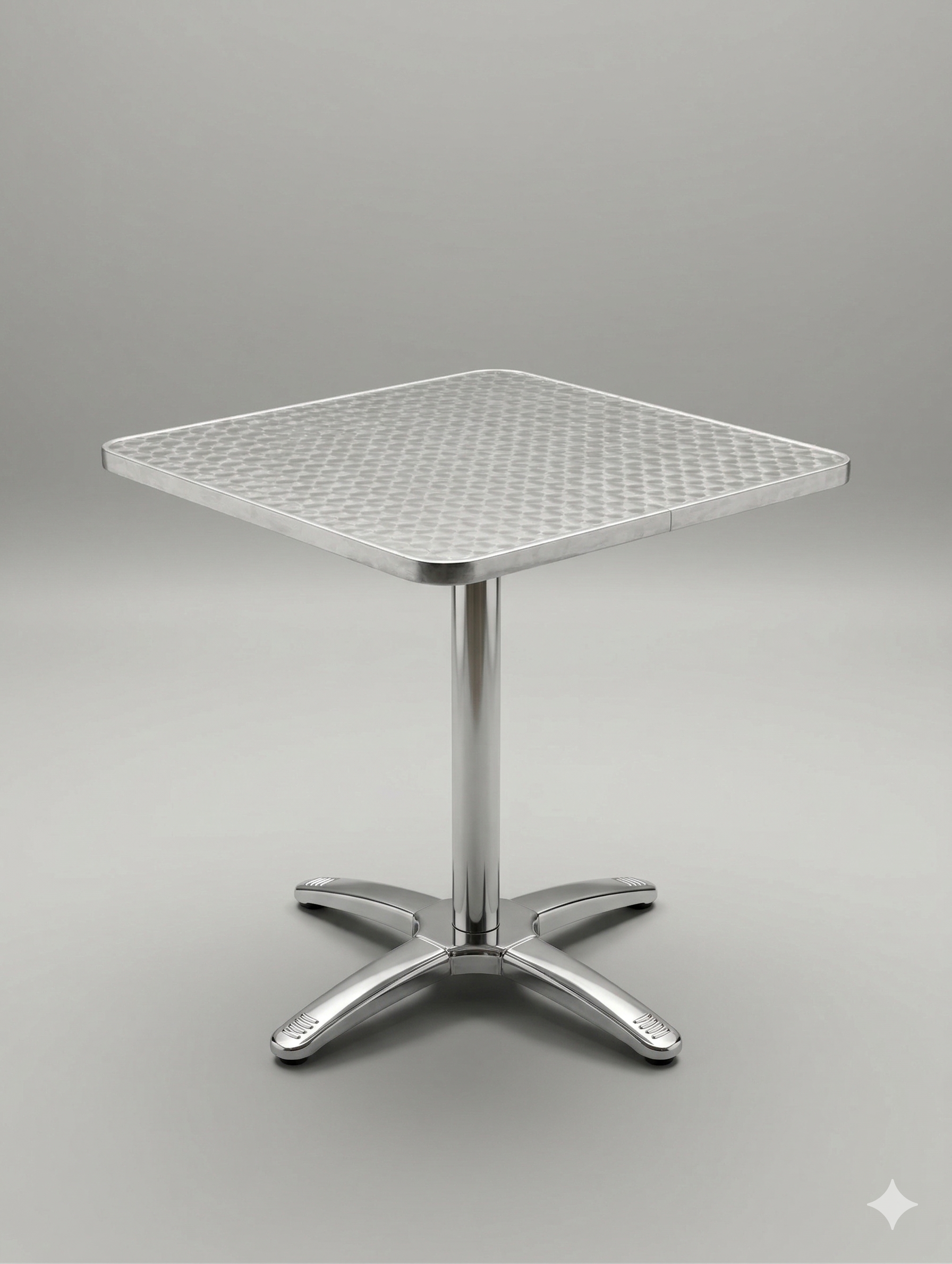 Table bistrot aluminium 60x60 – style café, intérieur/extérieur 