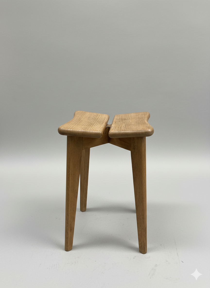 Tabouret Trèfle par Marcel Gascoin – Design français 50s
