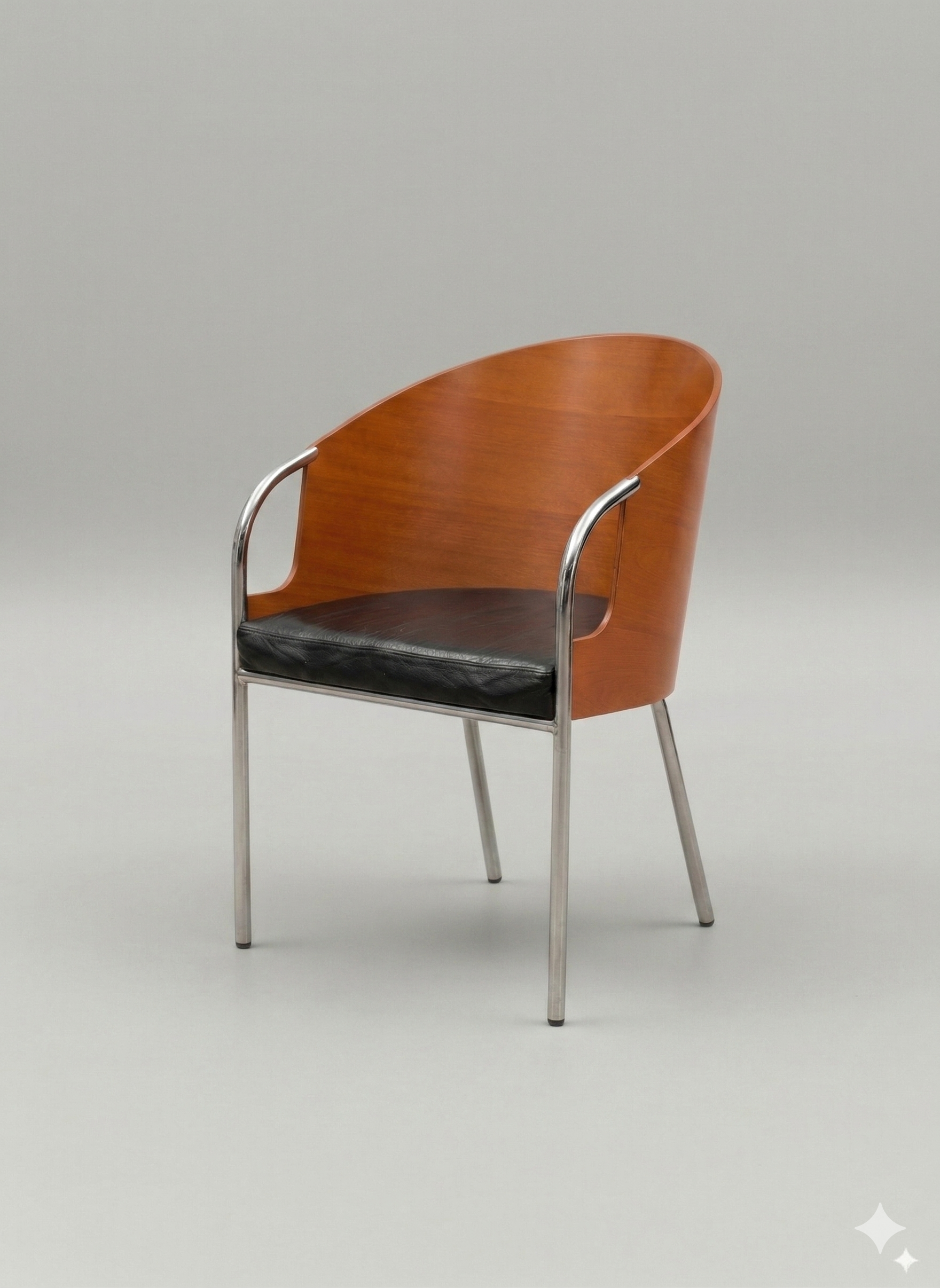 Chaise / fauteuil Calligaris vintage – bois courbé chrome