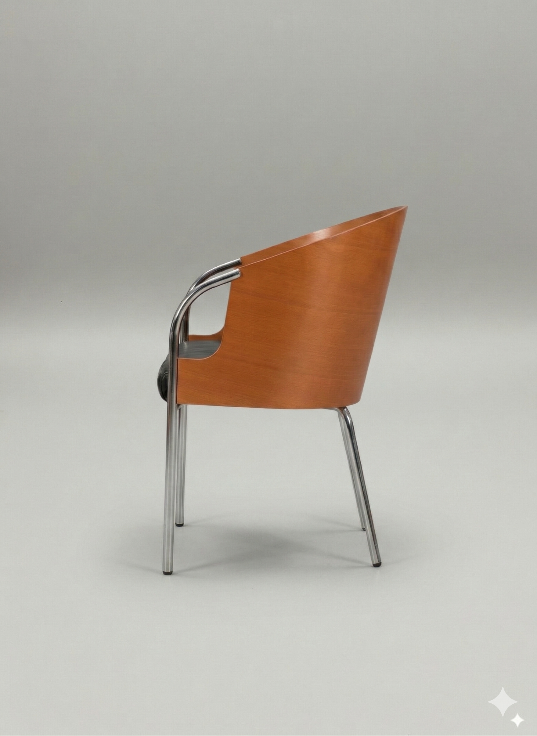 Chaise / fauteuil Calligaris vintage – bois courbé chrome