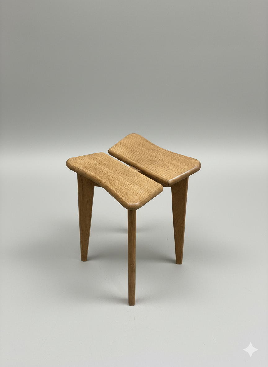 Tabouret Trèfle par Marcel Gascoin – Design français 50s
