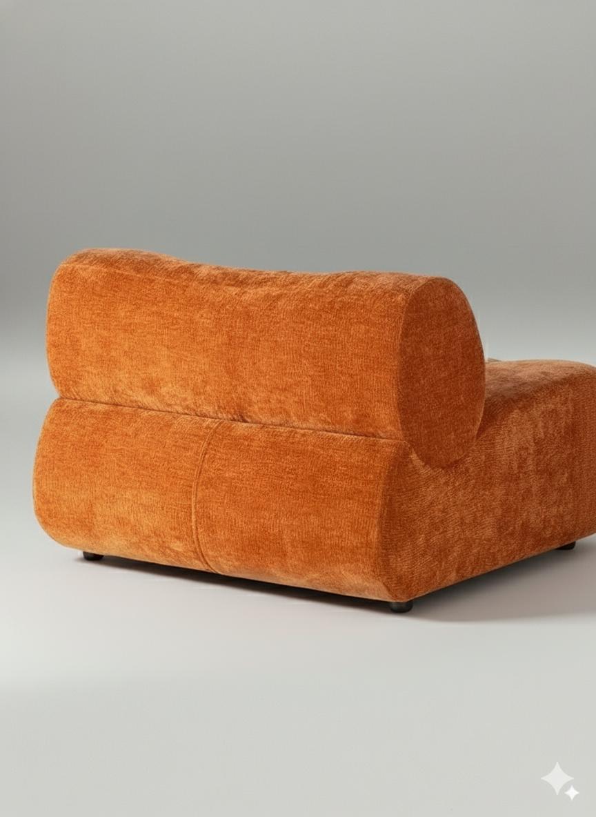 Fauteuil / Banquette modulable design orange