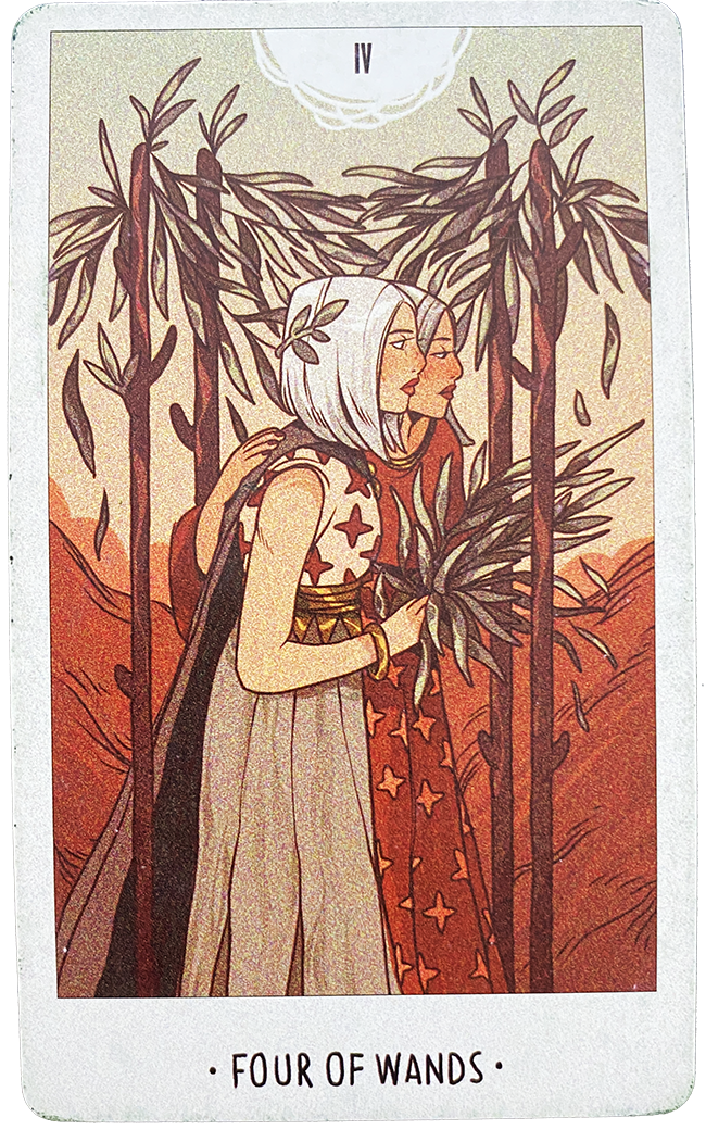 4 🎊  Four of Wands | Bốn Gậy