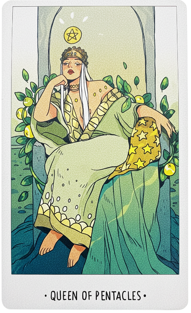 🌳 Queen of Pentacles | Nữ hoàng xu