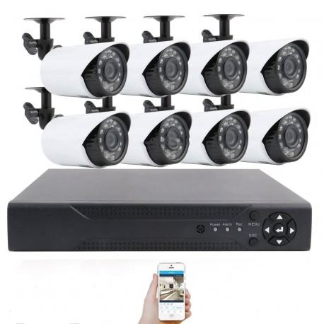 Kit de vidéosurveillance avec 8 caméras