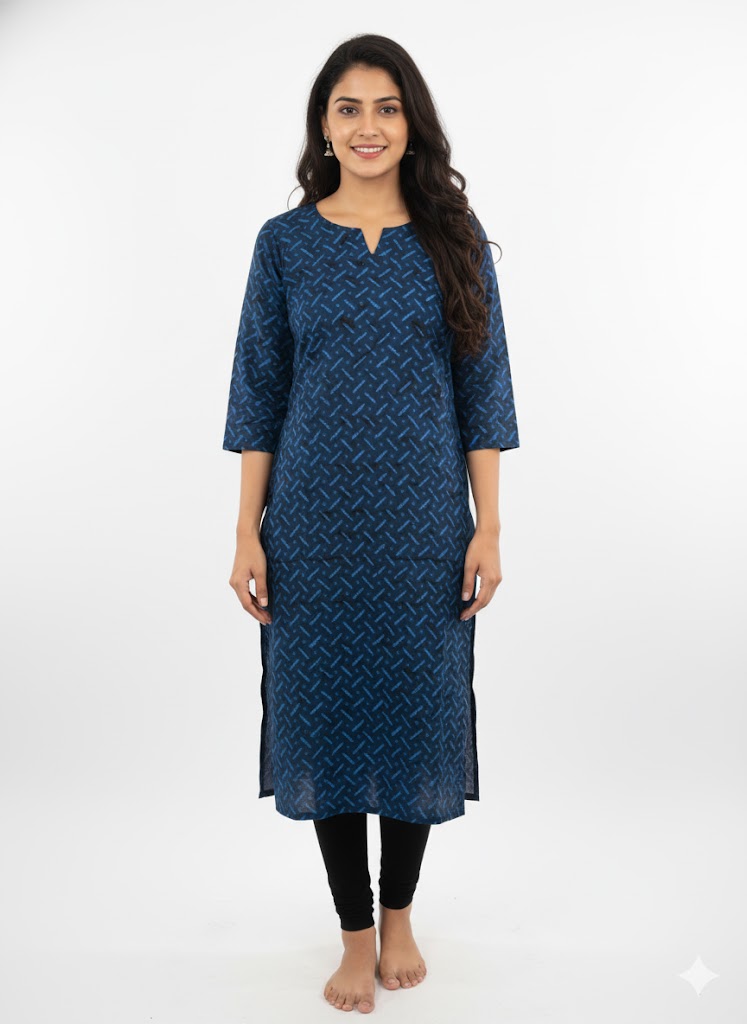 Blue Printed Kurti