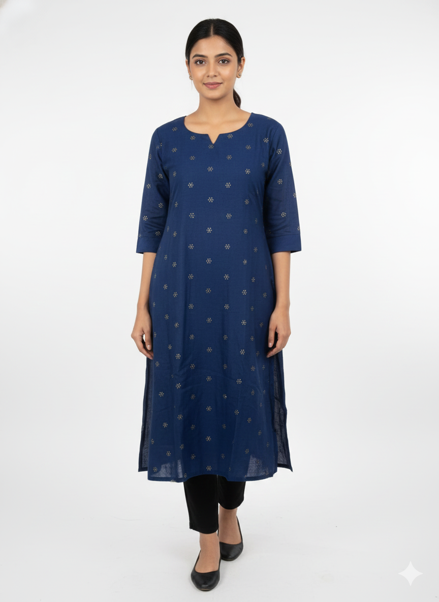 Blue Printed Kurti