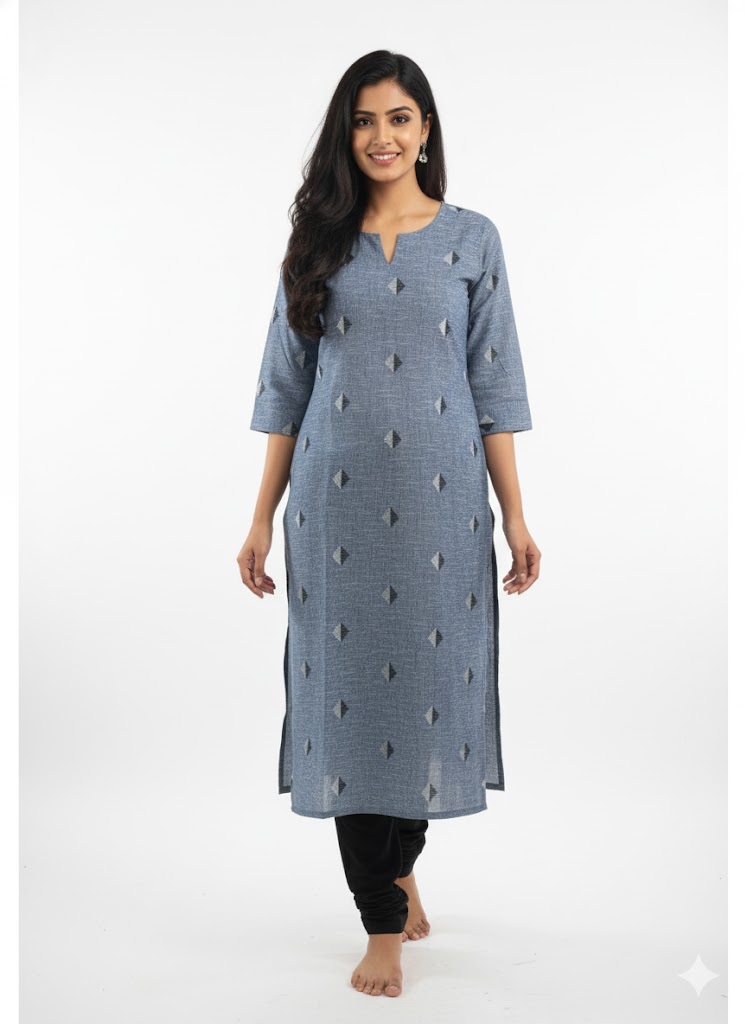Blue Printed Kurti