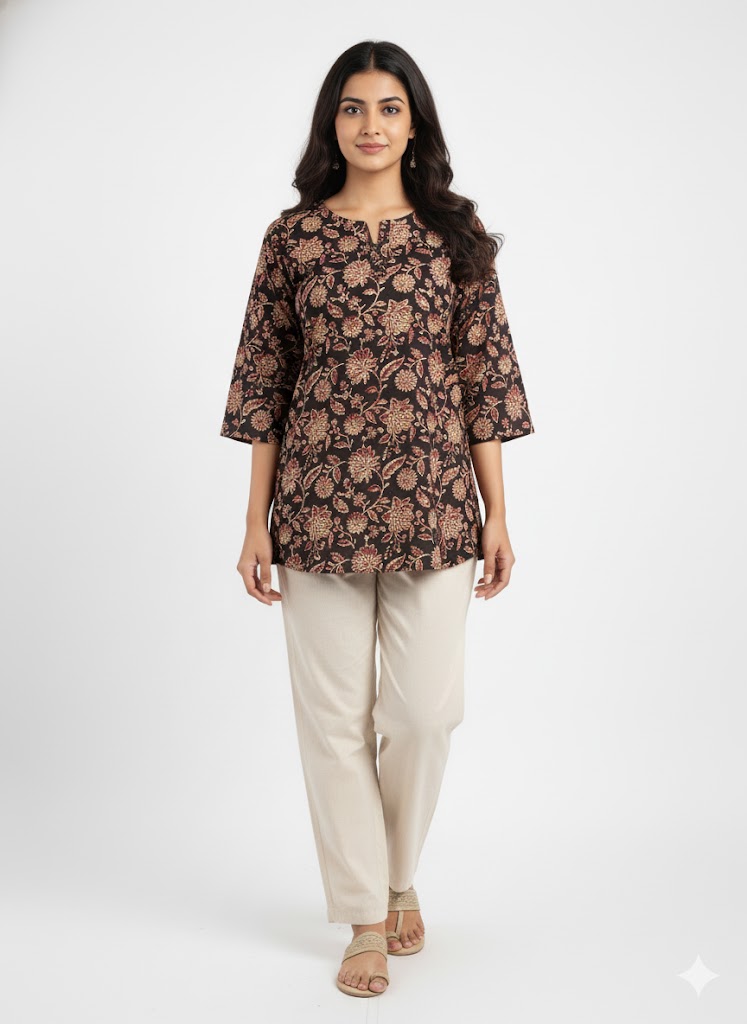 Floral Printed Tunic Top