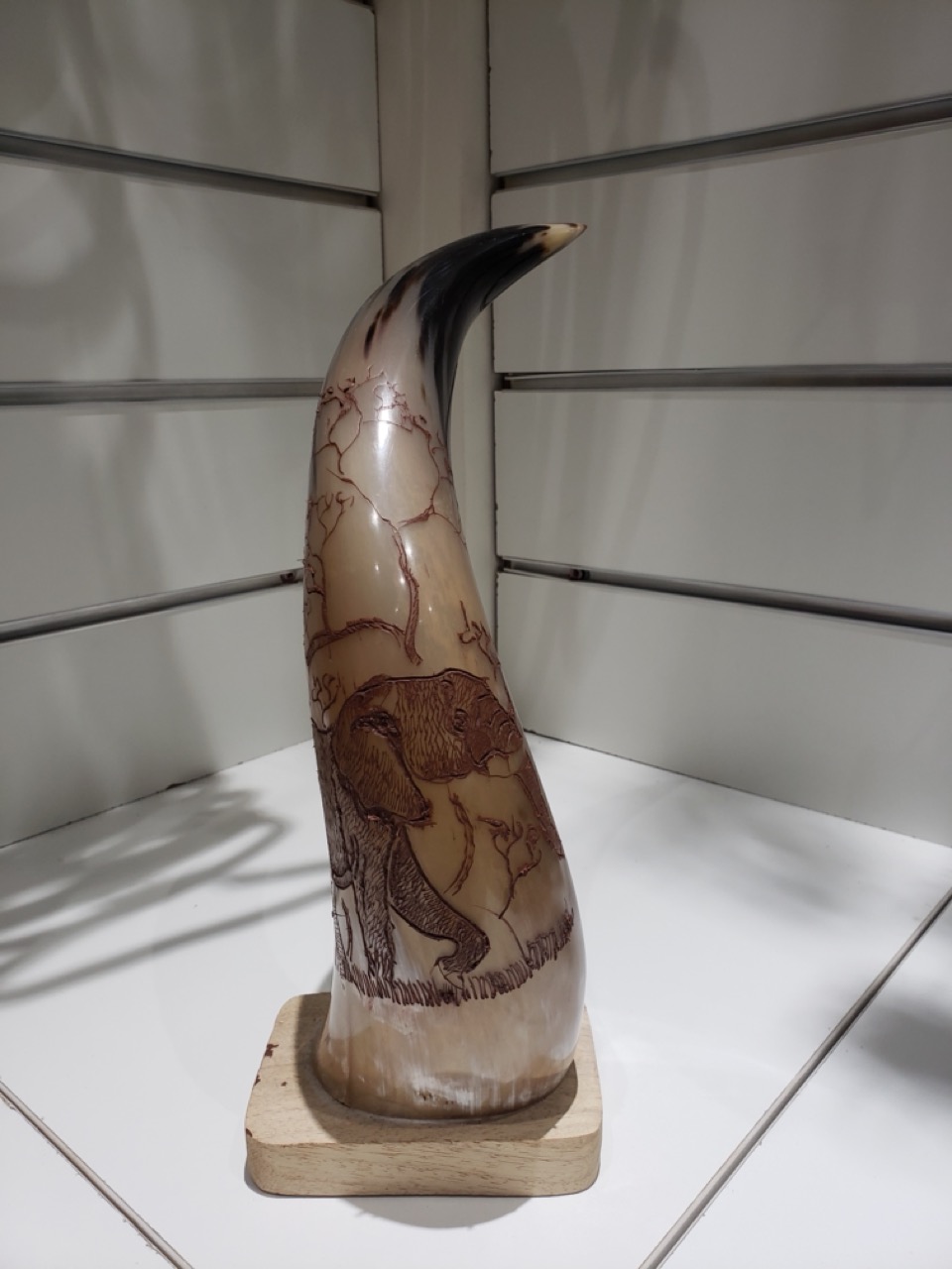 Decorative carved horn