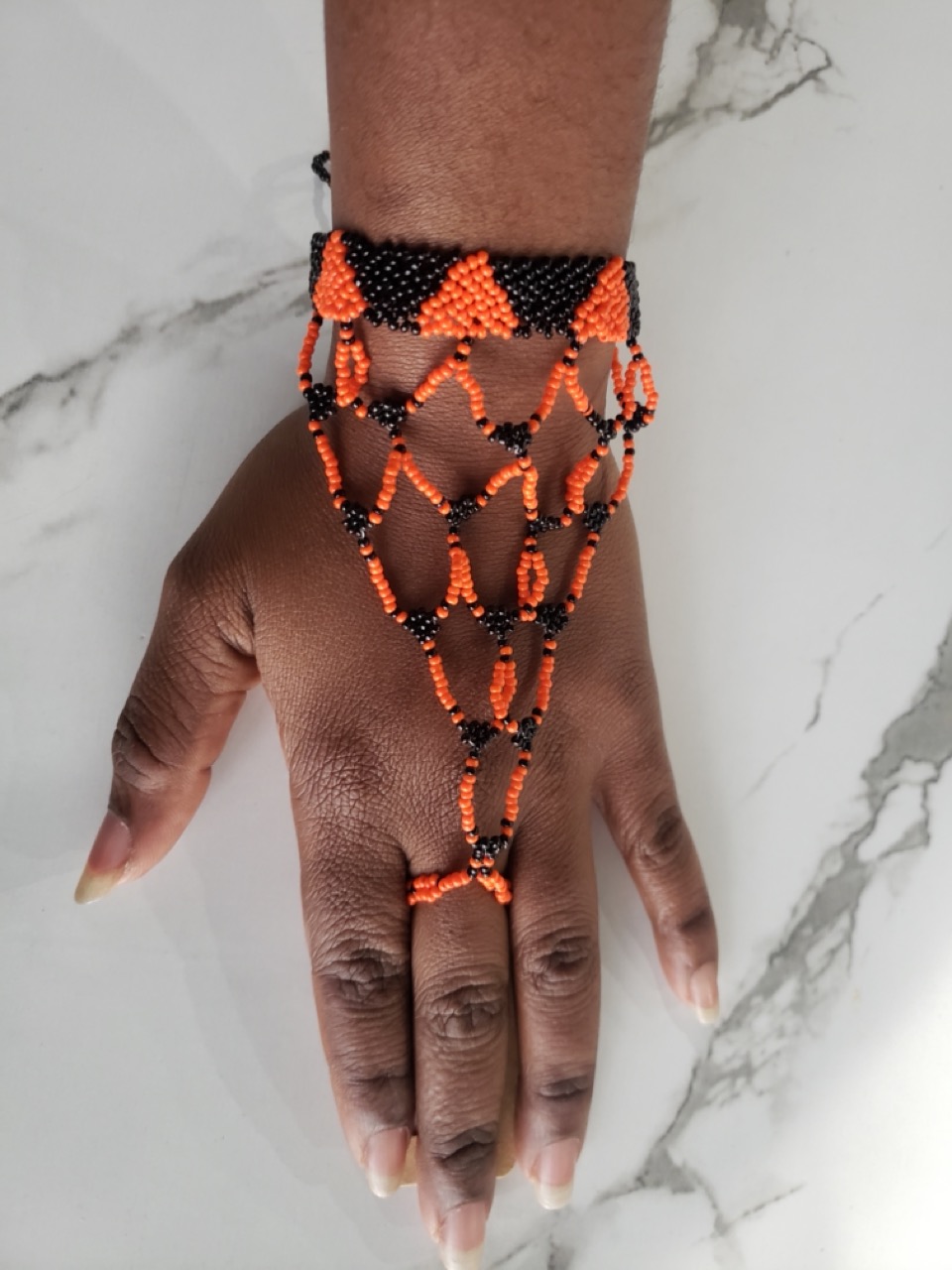 Handmade Beaded Hand Chain