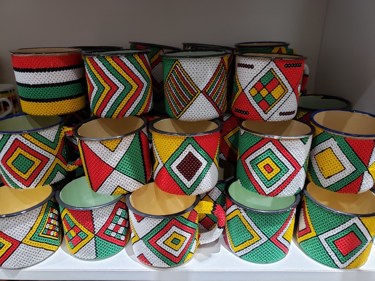 Handcrafted Beaded Mugs