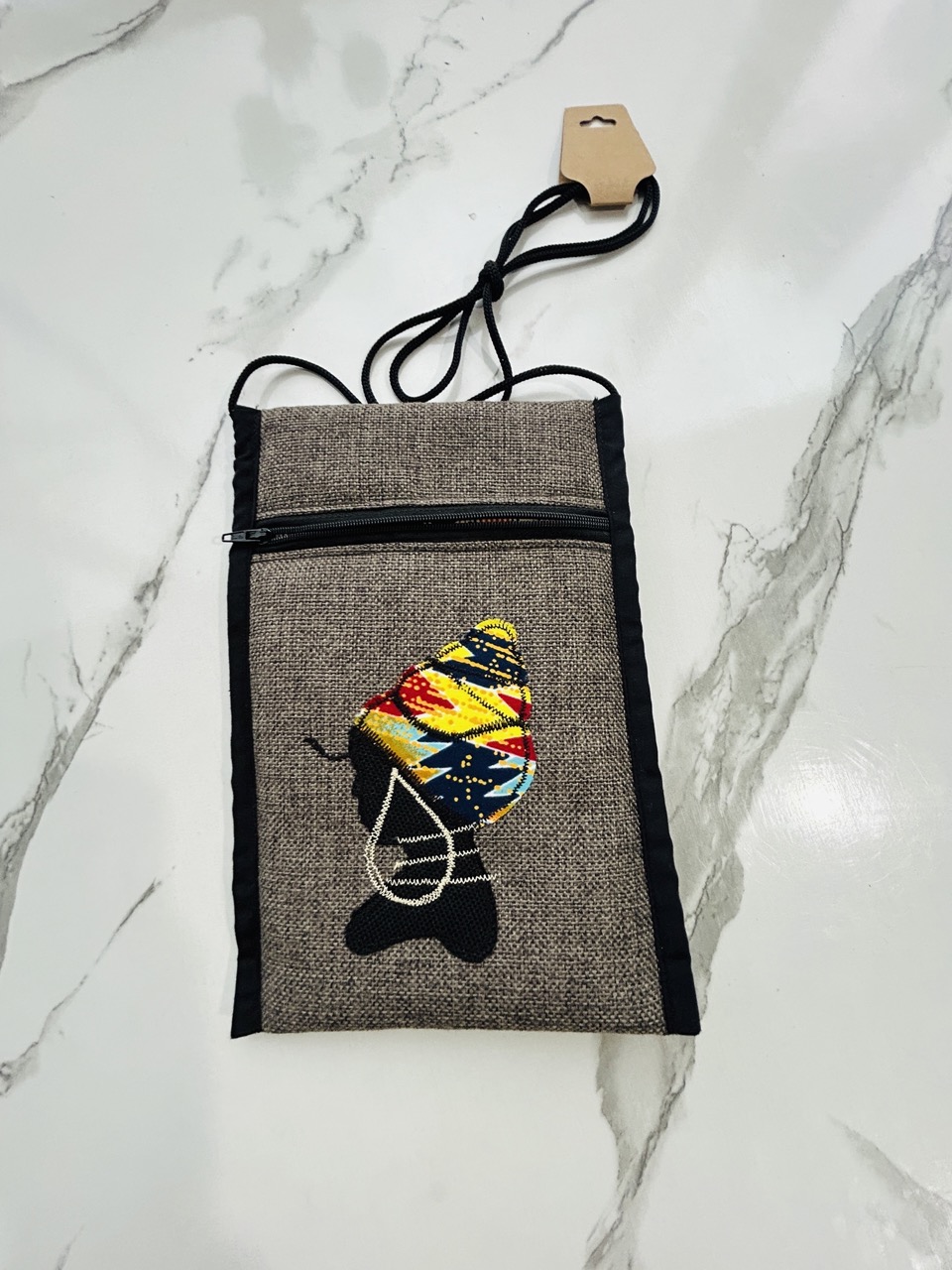 Handmade Linen Neck Pouch