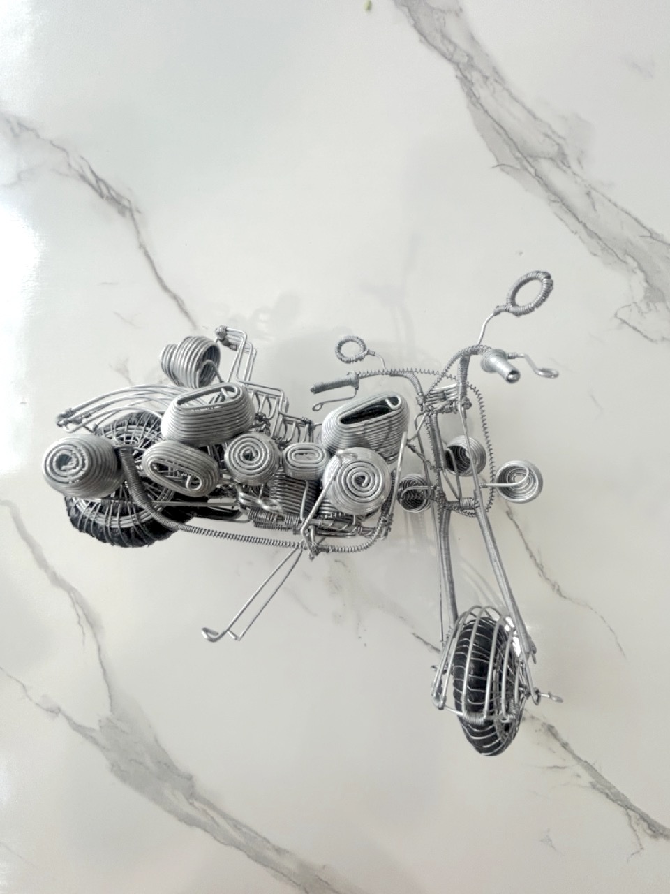 Handcrafted Wire Motorcycle Model
