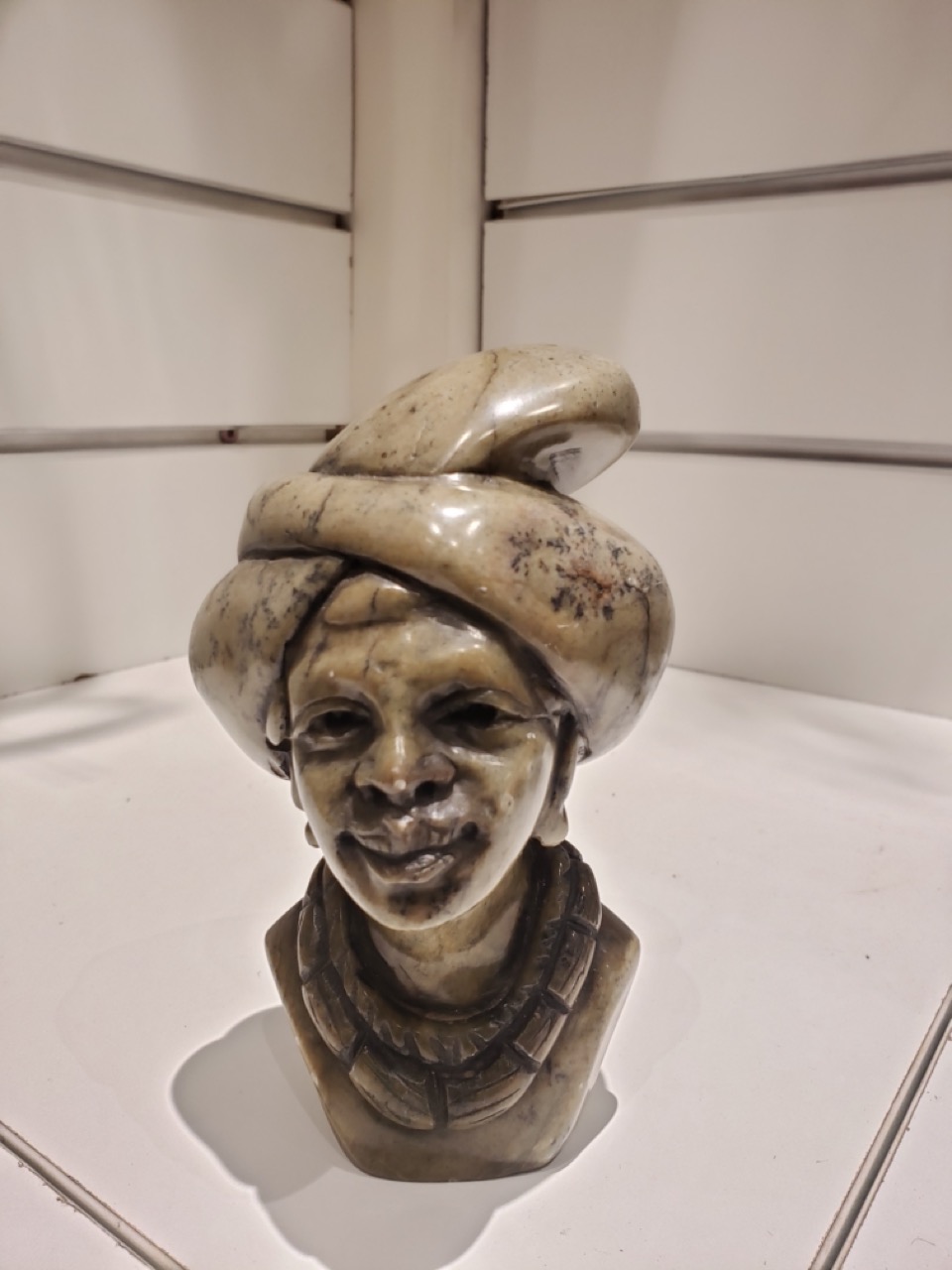 Hand-carved Stone Snake Sculpture Bust