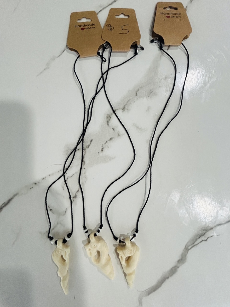 Handmade Bone Pendant Necklaces