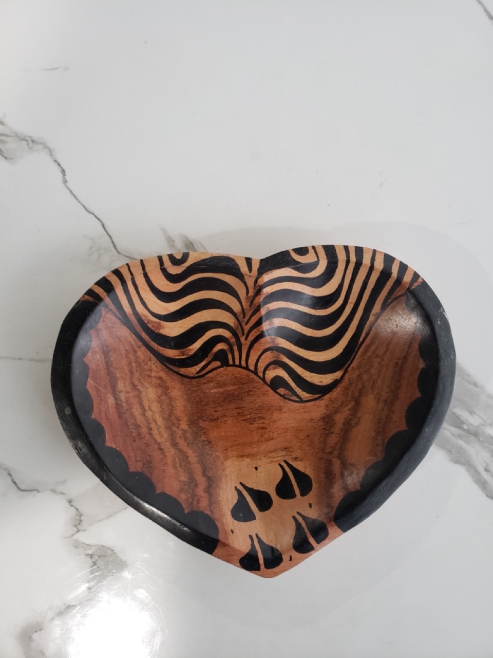 Handcrafted Wooden Heart-Shaped Bowl