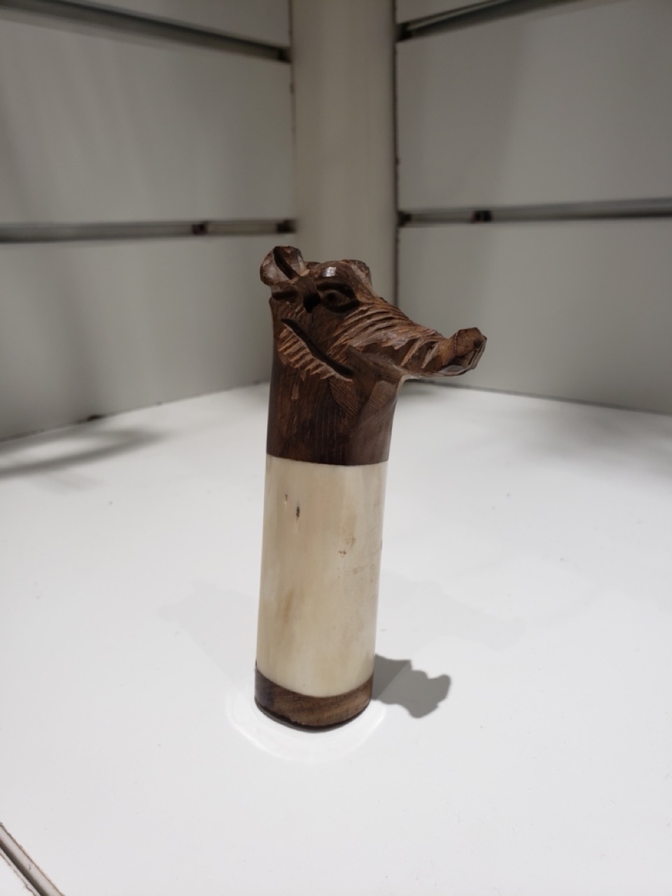 Handcrafted Wooden Animal Head Salt Shaker
