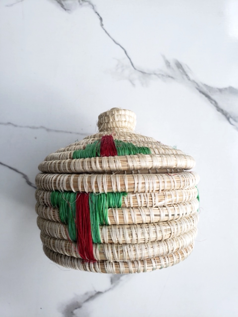 Handwoven Basket with Lid