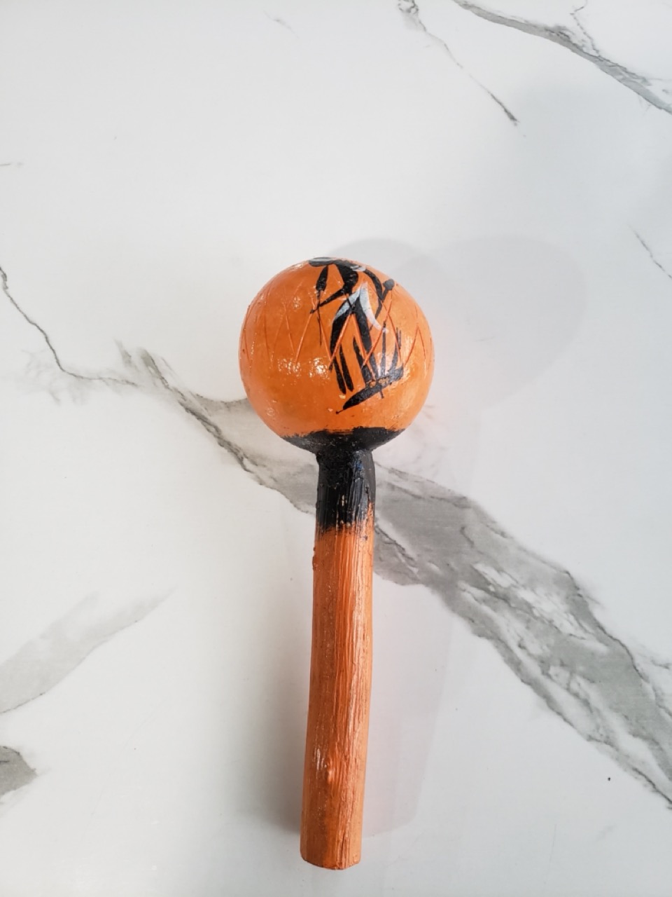 Hand-painted green maraca