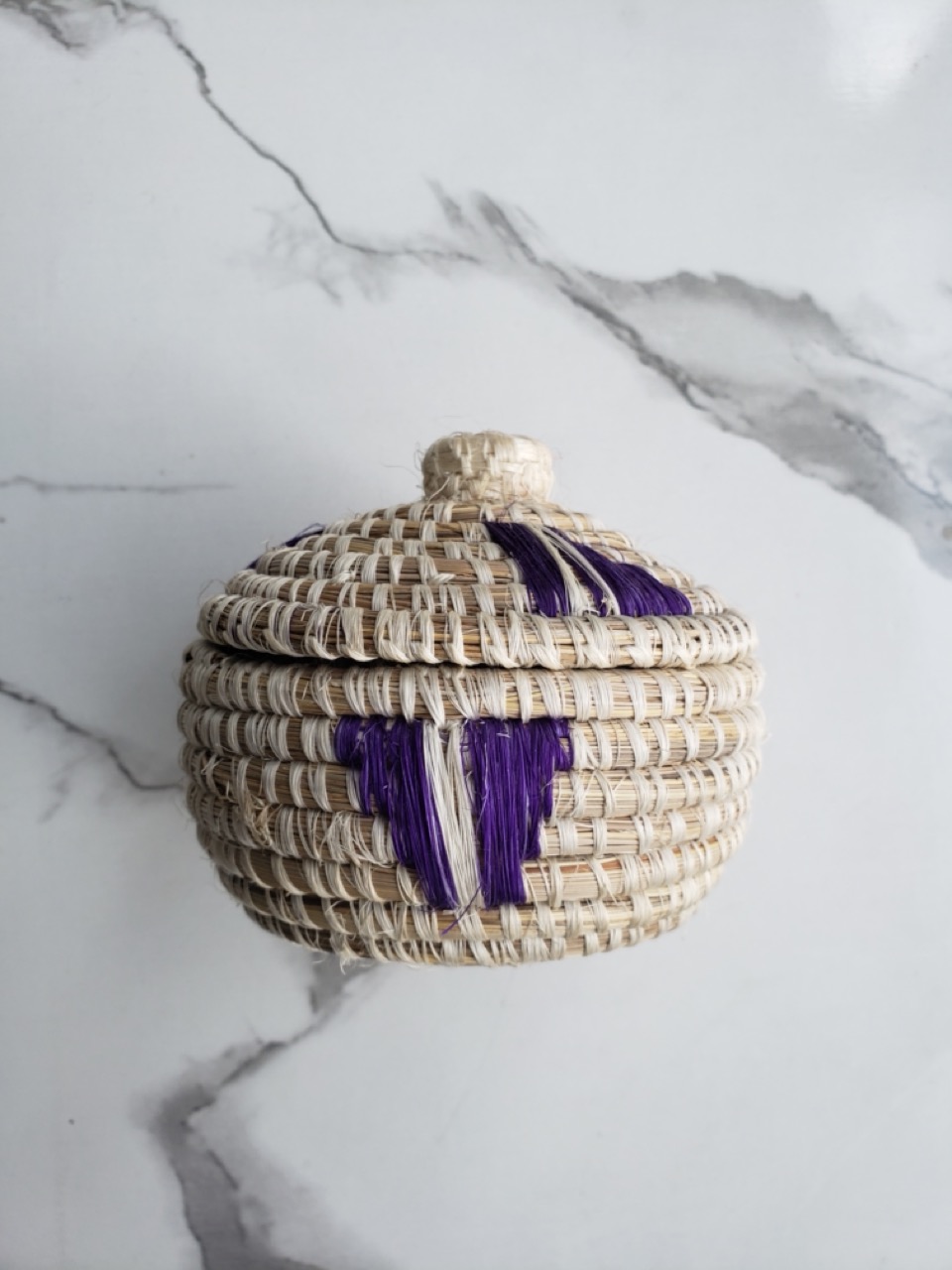 Handwoven Basket with Lid