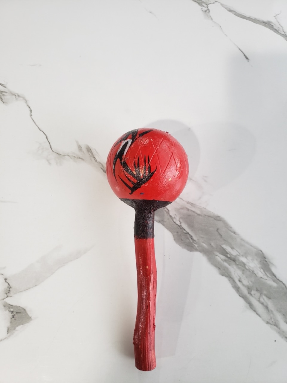 Hand-painted green maraca