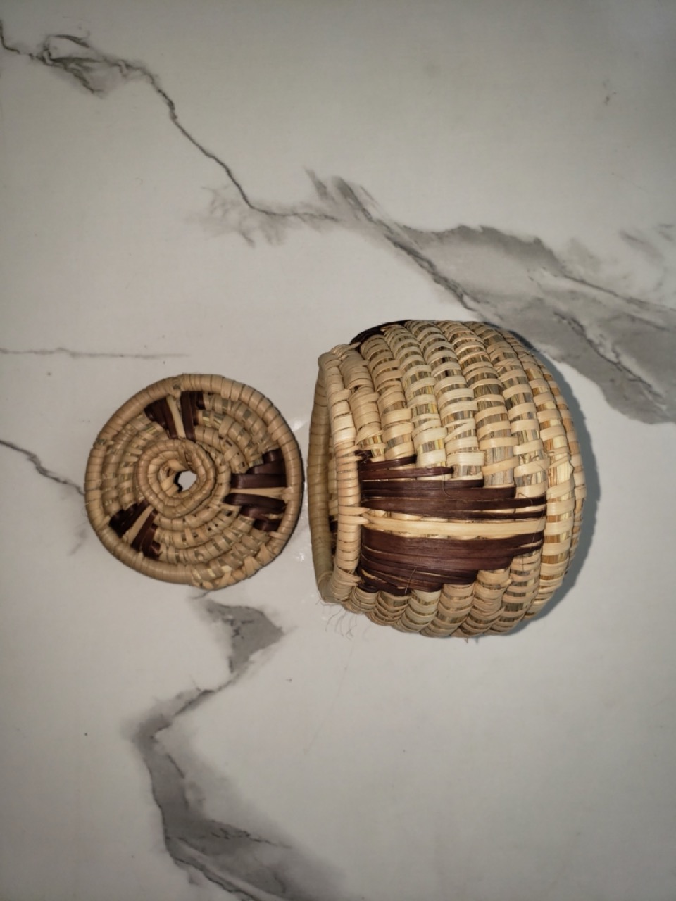 Handwoven Basket with Lid